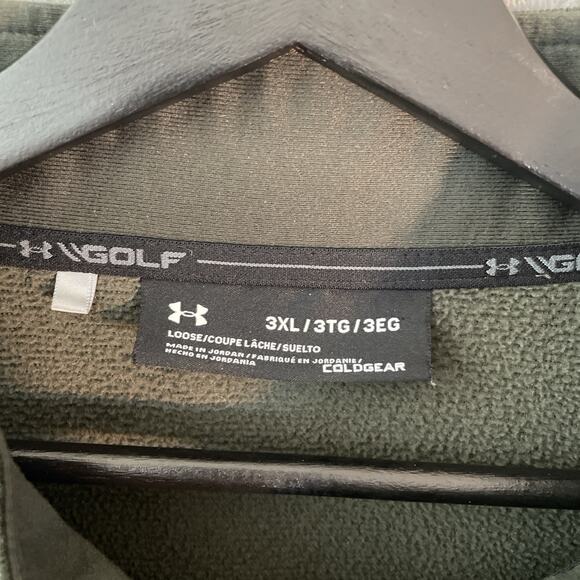 Under Armour Men's Cold Gear Loose Long Sleeve 1/4 Zip Pullover Green, Size 3XL - Picture 4 of 8